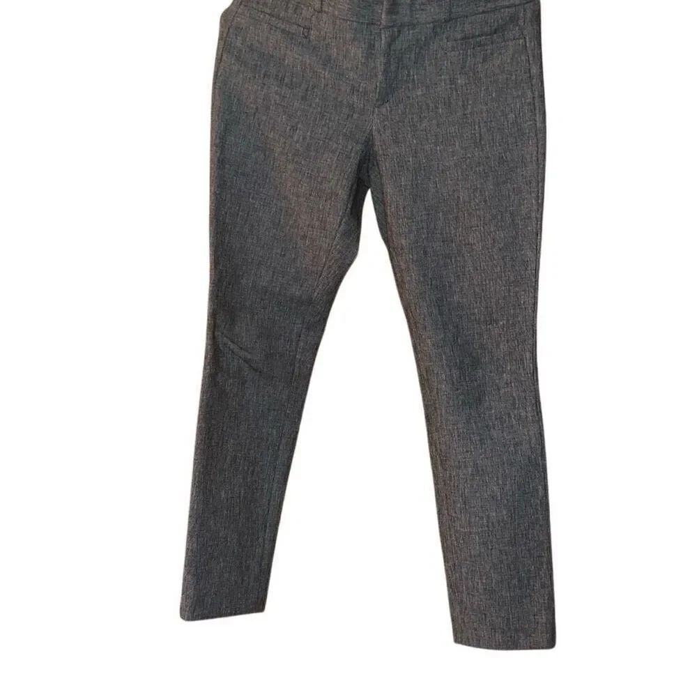 Banana Republic Gray Twill Stretch Flat Front Ankle Trouser Pants Ladies Size 2